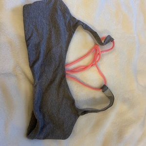 Lululemon grey/pink sports bra size 6
